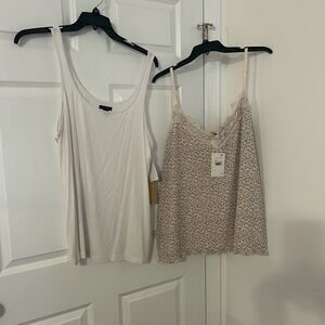 Halogen Cream and Floral Camisole Set
